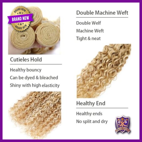 Human Hair Extensions Water Wave Bundles Brazilian Virgin Hair 150g main image 5